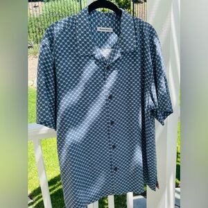 Havana Breeze Men’s Short Sleeve Shirt  100% Silk, Size XL/ TG